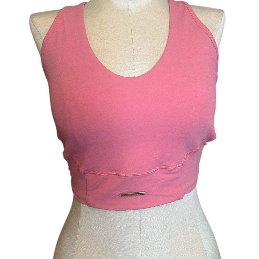 Gymshark Whitney Simmons collab pink crop top sports bra women’s XS